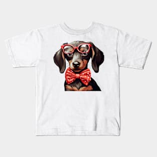 Fancy Dachshund Dog Kids T-Shirt